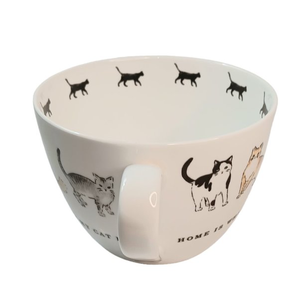 Cat Mug  "HOME IS WHERE MY CAT IS" Portobello 16 Ounces - Picture 4 of 12